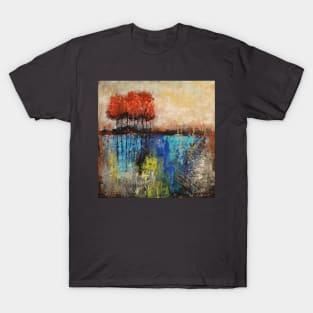 Red Trees Abstract T-Shirt